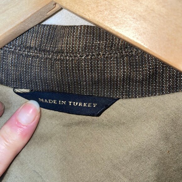 Banana Republic Men's Brown Linen Blend 2-Button Blazer Sports Coat Unstructured - Picture 10 of 16